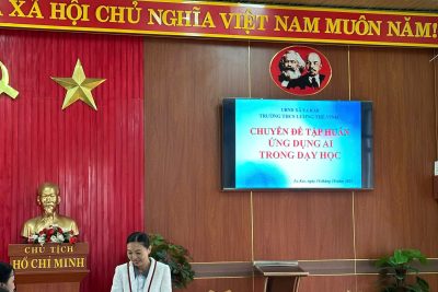 TRƯỜNG THCS LƯƠNG THẾ VINH TỔ CHỨC TẬP HUẤN CHUYÊN ĐỀ “ỨNG DỤNG TRÍ TUỆ NHÂN TẠO (AI) TRONG DẠY HỌC”